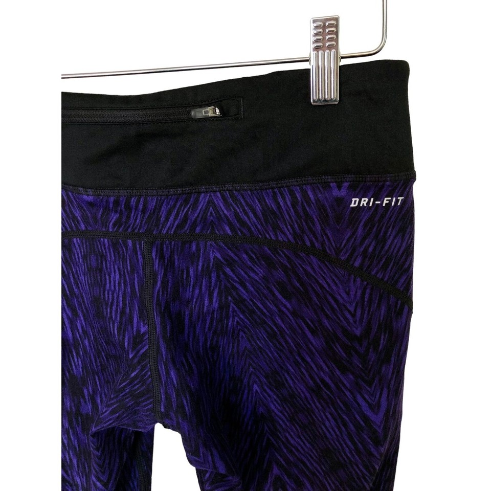 Nike DriFit Epic Run Tight Fit Reflective Leggings Womens Small