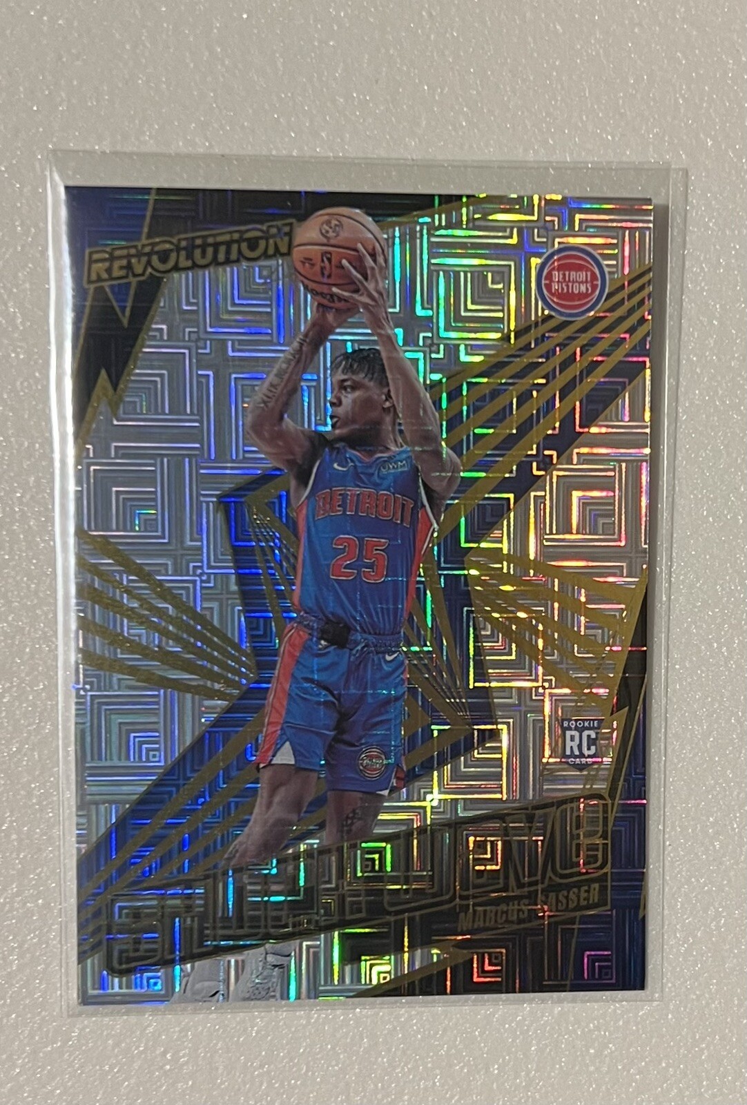 2023-24 Panini Revolution Marcus Sasser Shockwave Levels #18