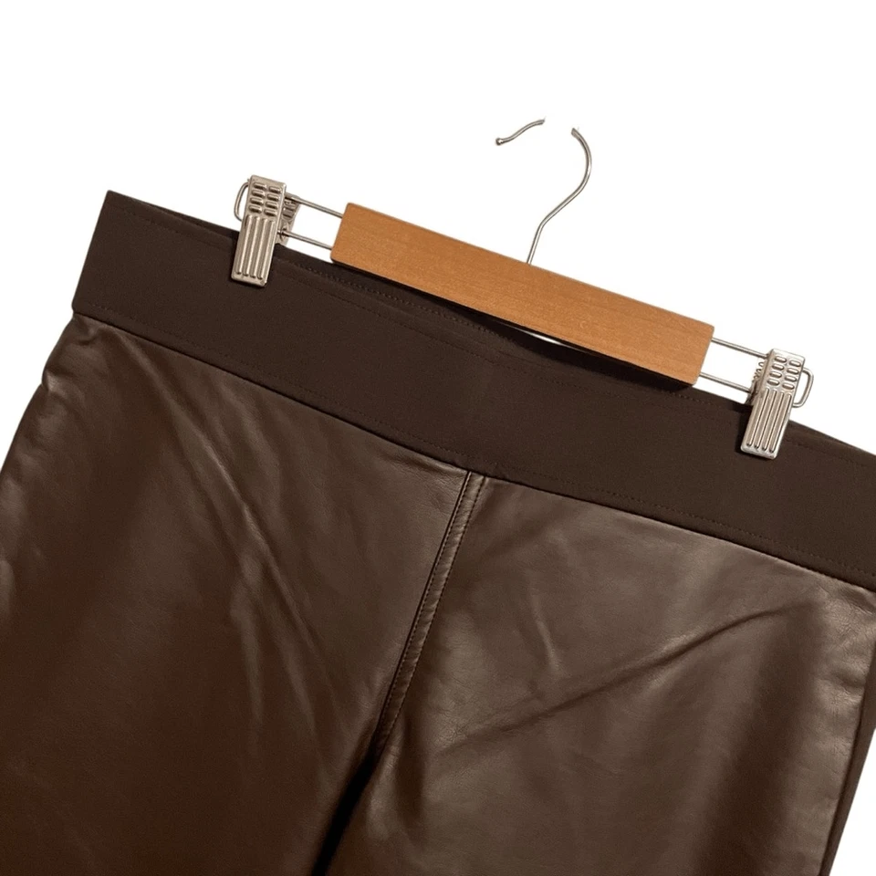 Leggings modernos Lauren Ralph Lauren marrón imitación cuero talla 10 nuevos con etiquetas Foto 3 de 4