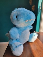 FAO Schwarz Glow Brights 12" Plush Dinosaur Lights  Sound Toy Works 