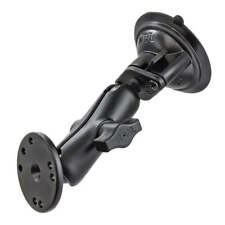 RAM-B-166-202U RAM Twist-Lock  Suction Cup Double Ball Mount with Round Plate