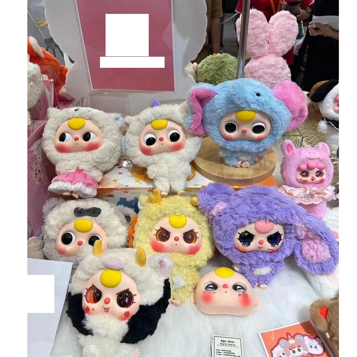 【正規品】babythree bag pack Authentic Baby Three Series Big-head Baby Zipper Bag Plush
