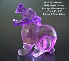 Glass ZEBRA Glass HIPPO Glass RHINO Glass MONKEY Glass Animal Glass Figurine