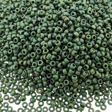 Miyuki Seed Beads Round 8.2 Gram Tube Matte Metallic Sage Luster 15-2031