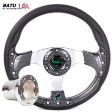Carro de golf Club Car de 12,5 pulgadas volante de fibra de carbono + adaptador Club Car DS