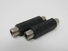 Standard Phono Plug Coupler RCA Female to Female Lot of 2