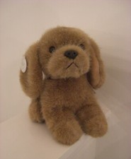 Russ Scraps Brown Puppy Dog Plush 9'' vintage stuffed animal