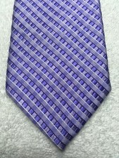 STAFFORD MENS TIE PURPLE AND GRAY 3.5 X 61