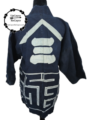 Vintage Boro Japanese Fireman's Jacket Indigo Hanten Art to Wear