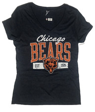 Official NFL Chicago Bears V-Neck Blue Shirt -Women's Size S NEW