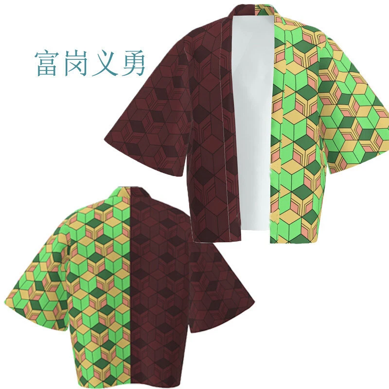 Demon Slayer Kamado Tanjirou Costume Kamado Nezuko Kimono Cardigan Anime  Jacket Coat Top for Unisex Adult Kids 