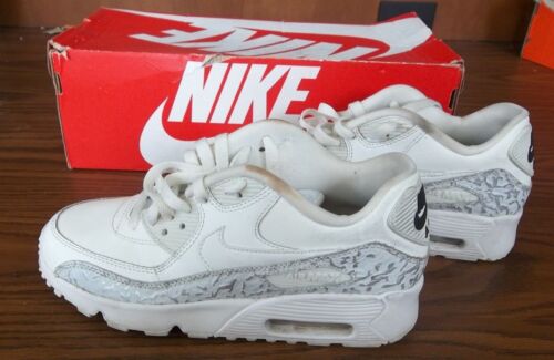 NIKE Air Max 90 LTR SE 66 Size 6.5Y 897987-100 Summit White IN BOX