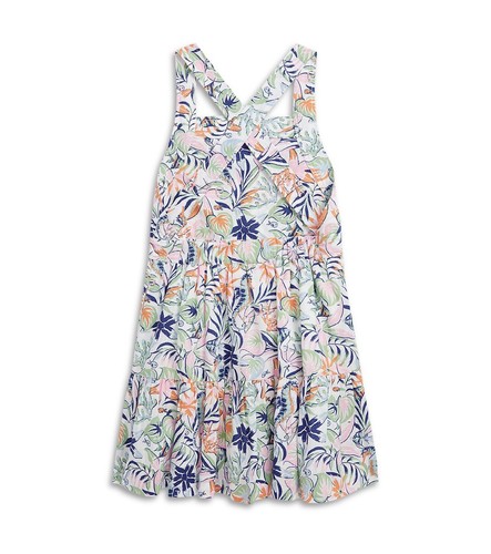 Polo Ralph Lauren Little & Big Girls Tropical Print Linen-Cotton Dress Multi New - Picture 3 of 4