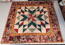 Quilt Wall Hanging or Table Topper Handmade 35" x 35" Square Cotton