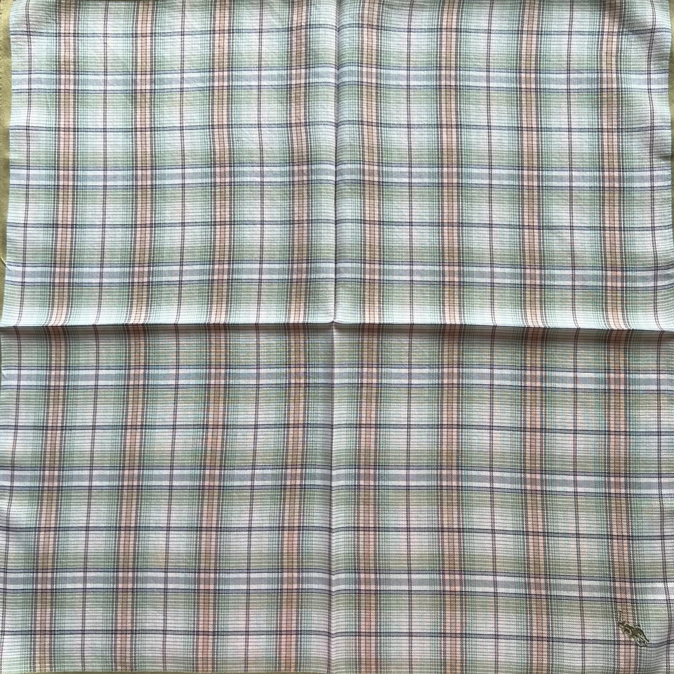 PAÑUELO VINTAGE ARTE CUADROS Y CUADROS HOMBRE BOLSILLO CUADRADO ALGODÓN 18" A1116 Foto 2 de 3