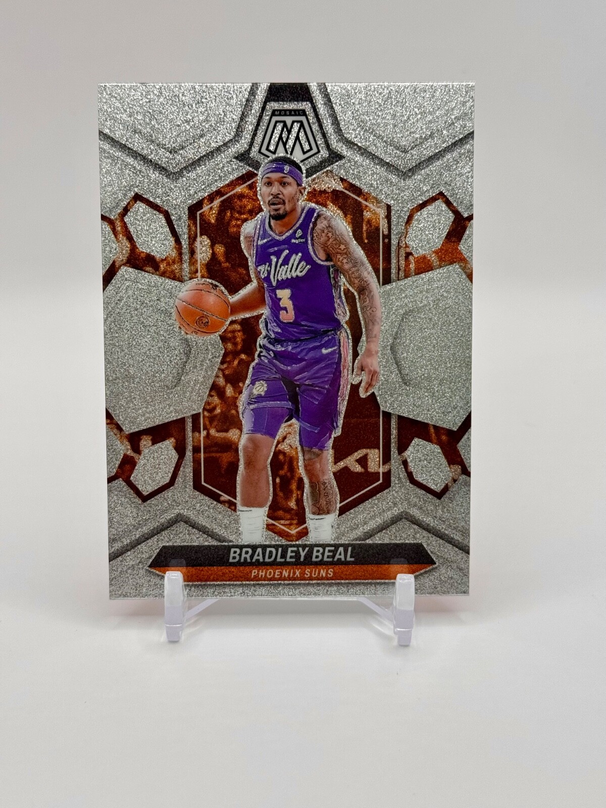 2023-24 Panini Mosaic Bradley Beal Silver Glitter SSP!! #44 Suns