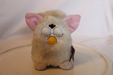 Original 1998 Tiger Electronic Furby Snowball, White With Blue Eyes Model 70-800