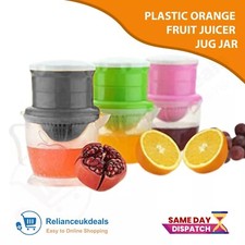 Plastic Juicer Hand Press Juice Fruit Squeezer Lemon Orange Extractor Pulp Cup