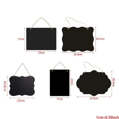Rustic Chalkboard Hanging Signs Double Sided for Standard Chalk Message Board fo - Picture 6 of 16