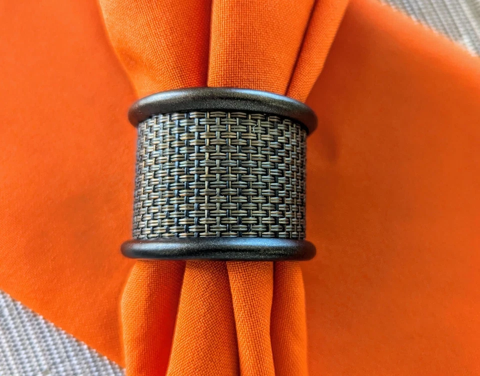 Anillos de servilleta de bronce InterDesign Twillo ~ Juego de 12 - ENVÍO GRATUITO Foto 4 de 4