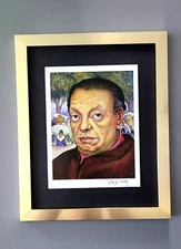 DIEGO RIVERA | VINTAGE BEAUTIFUL PRINT from MEXICO + 14x11in. + FRAMED