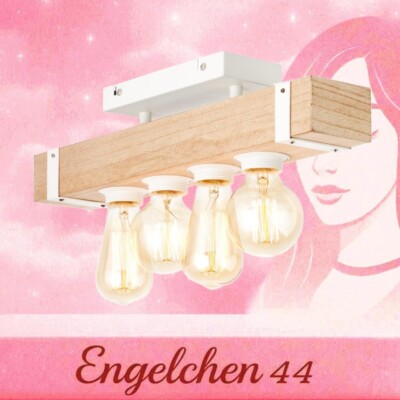 Glühbirnen Leuchter Deckenlampe Brilliant Leuchte WHITEWOOD E27 30W Metall Holz