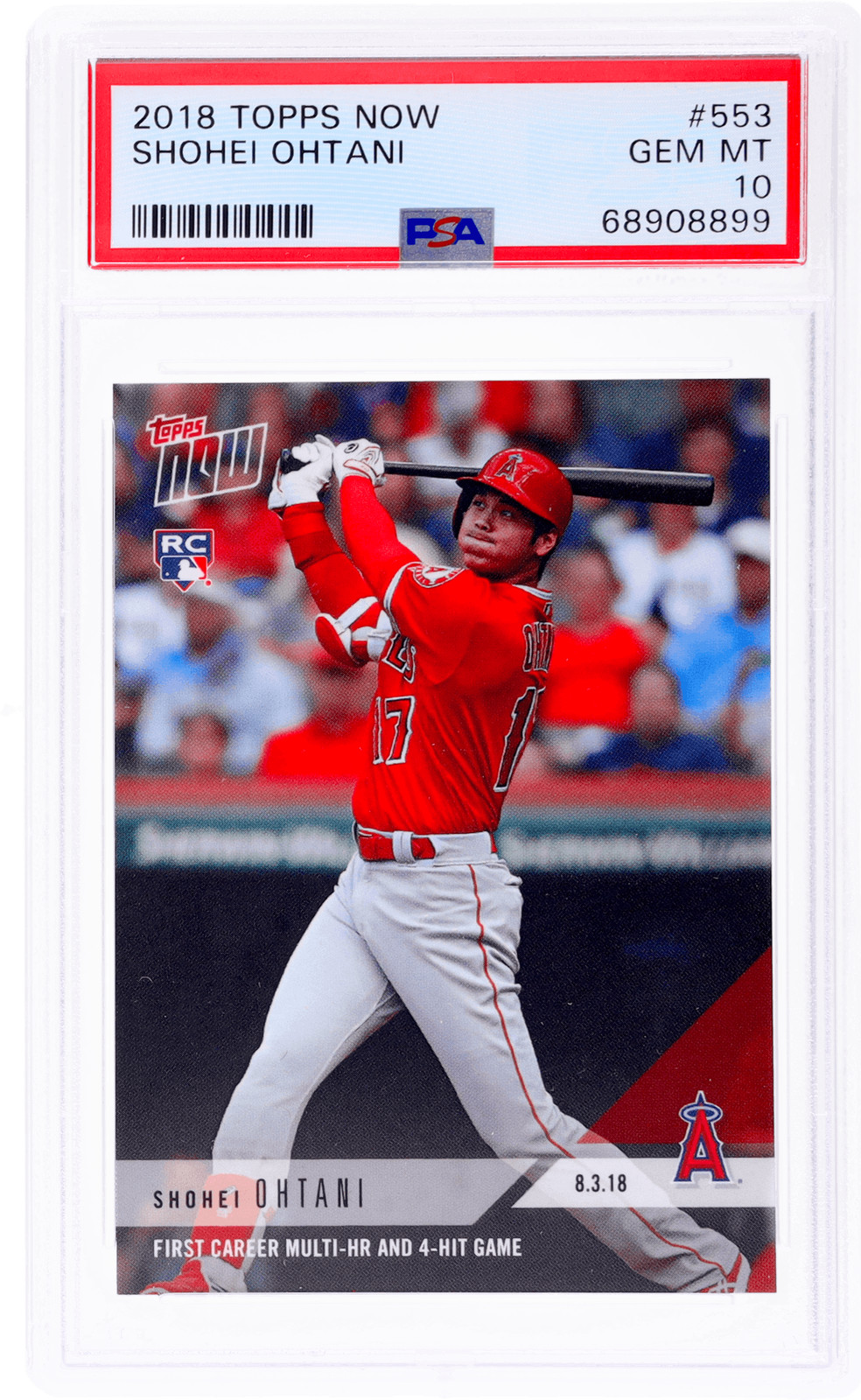2018 Topps Now Shohei Ohtani #553 /2957 PSA 10 Rookie RC