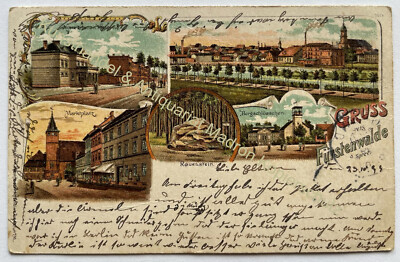 AK Litho Gruss aus Fürstenwalde 1899 Spree Oder 
