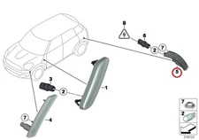 NEW GENUINE MINI R60 OEM REAR MARKER REFLECTOR LIGHT LEFT DRIVER SIDE