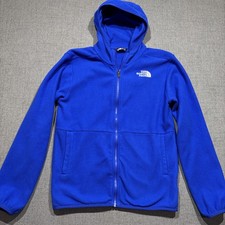 The North Face Boys Teen Full Zip Hooded Jacket Size X-Large 14/16 Fleece Blue