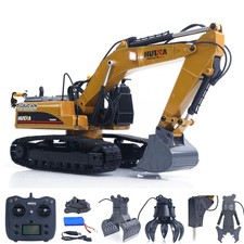 HUINA580 1/14 Escavatore in Metallo Veicolo Ball Grabber 360 Rotante Cesoia Artiglio Suono