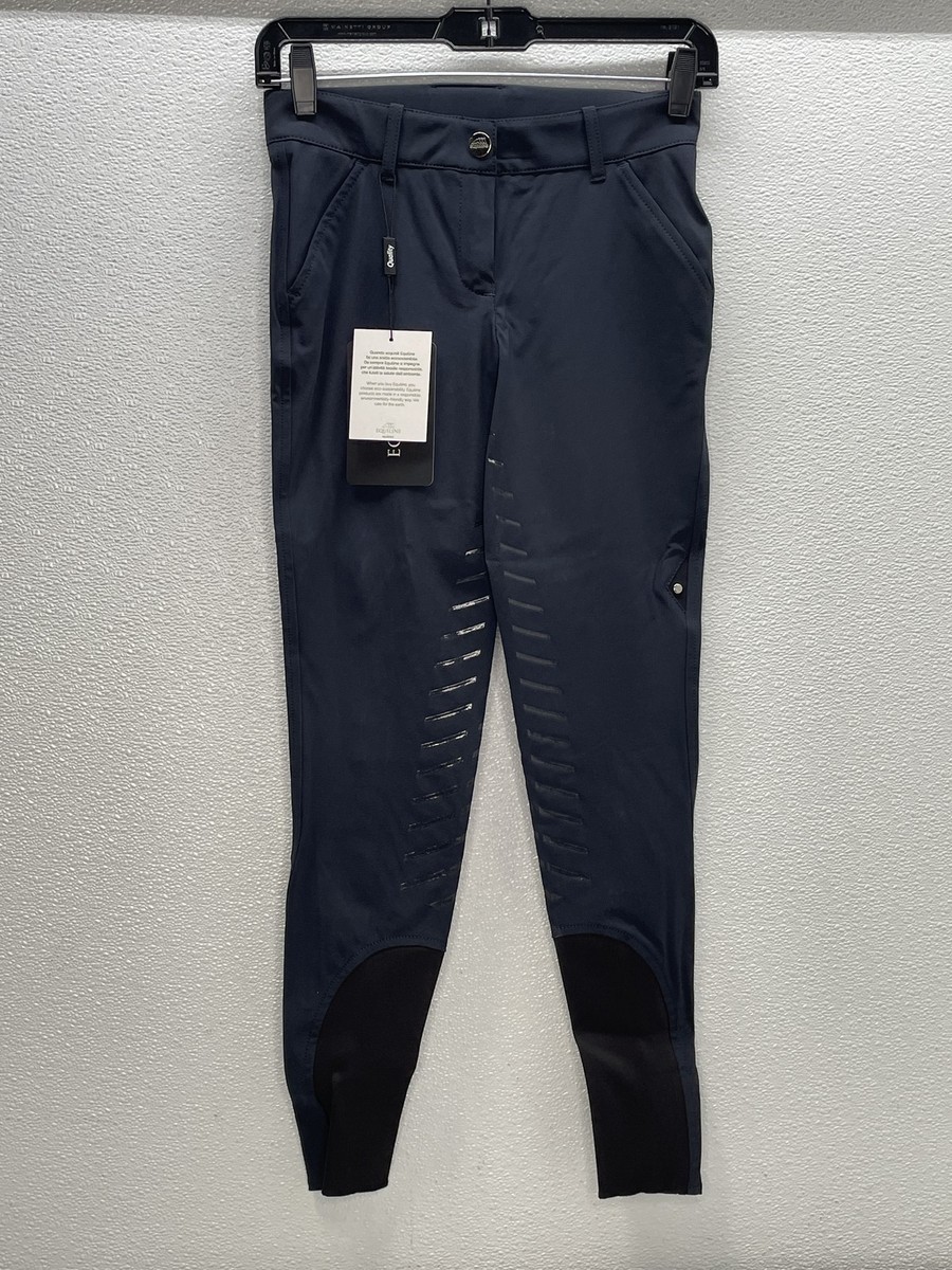 Pantalon Equestre Femme Equiline Coline, Assise Complete, Bleu, Taille 40 (US 8)