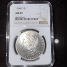 1904-O Morgan Silver Dollar New Orleans Mint, NGC MS63 Real Beauty