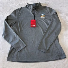The North Face Womens Fleece Pullover Shirt Asphalt Heather XXL L Tech 1/4 Zip