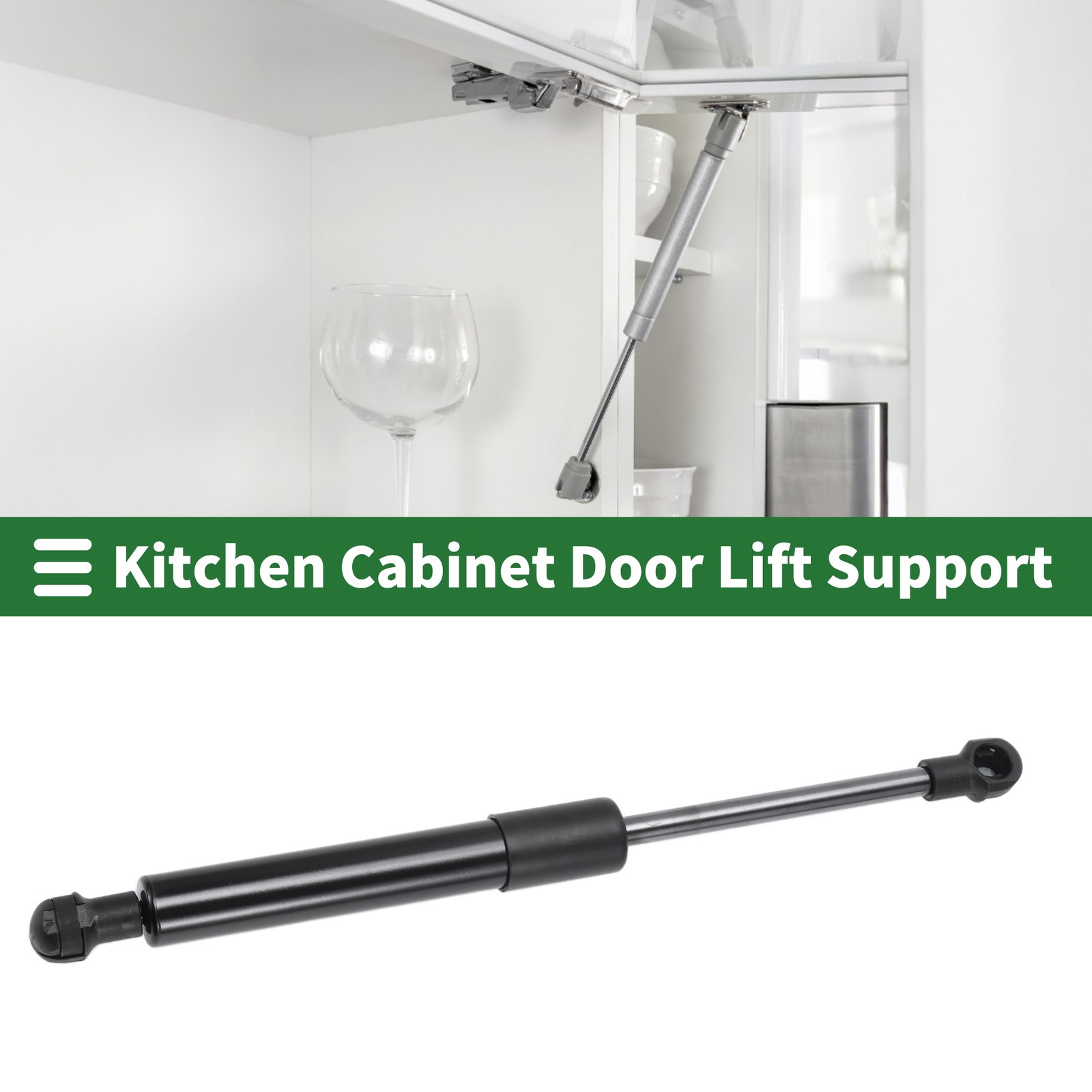 250mm 9.84 Inch 34lb 150N 15kg Black Carbon Steel Gas Strut Spring 1pc