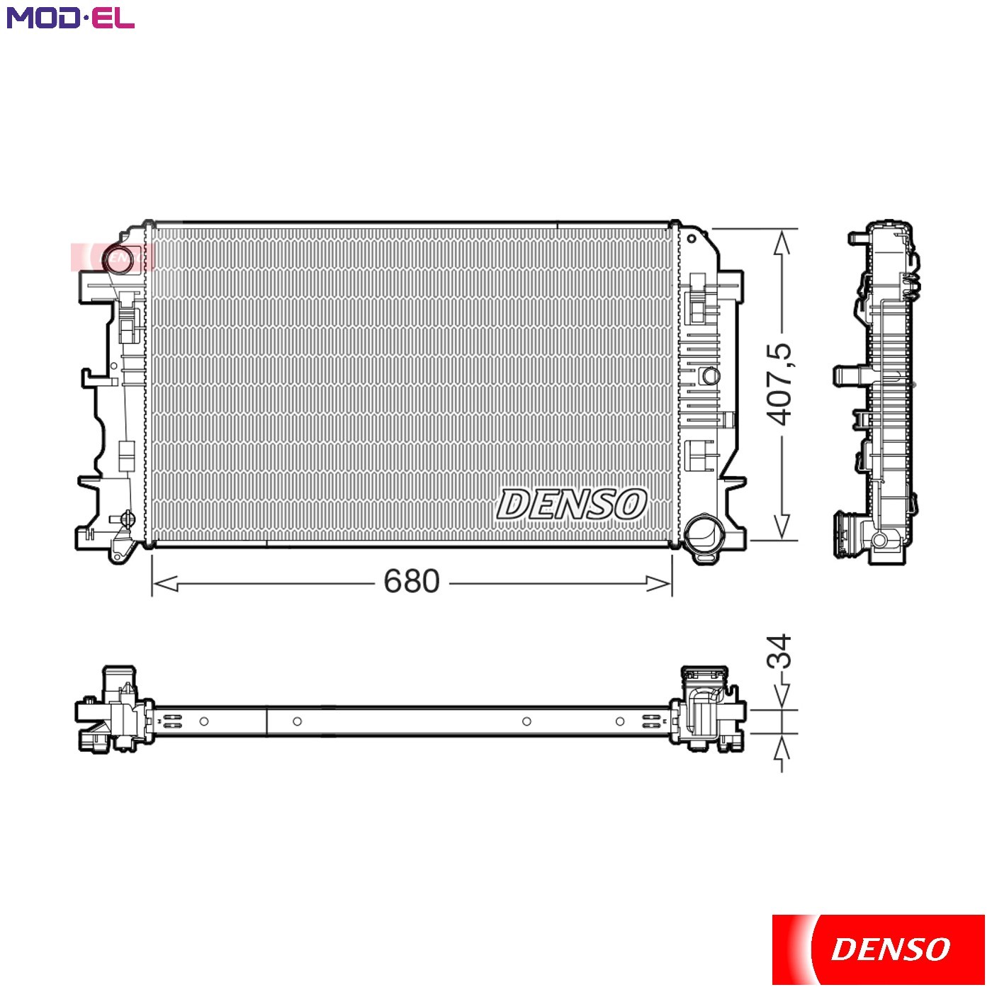 DENSO DRM17117 Radiator, engine cooling for MERCEDES-BENZ - Image 2