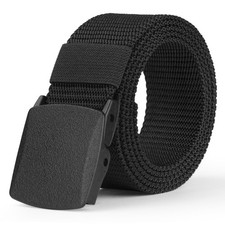 Nylon Web Belt for Men, 1.6 Inches Canvas Adjustable Golf Belts, Automatic Bu...