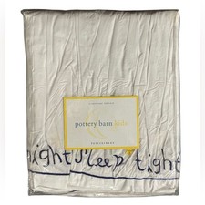 New Pottery Barn Kids Sweet Dreams Embroidered Sleepy Twin Bedskirt
