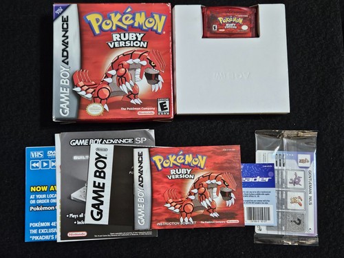 446: Nintendo Game Boy Advance Pokémon Ruby Version CIB & Authentic New Battery