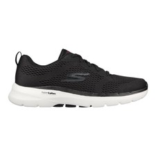 Skechers Men's Go Walk 6 Lace Up Black White Comfort Sneakers Size 10