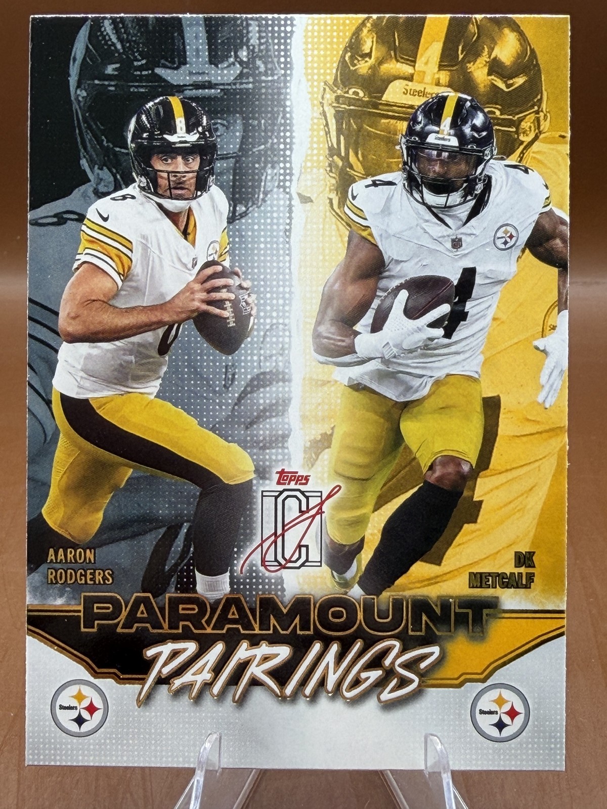 2025 Topps Signature Aaron Rodgers/DK Metcalf #PP-19 Paramount Pairings
