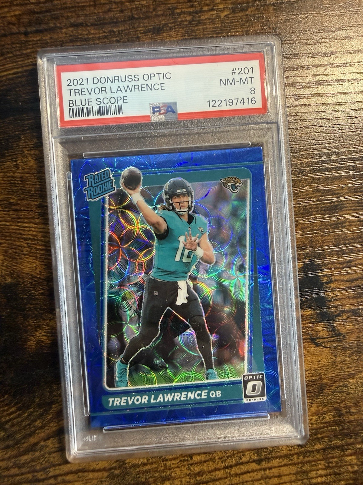 2021 Panini Donruss Optic - Rated Rookie Trevor Lawrence #201 Blue Scope