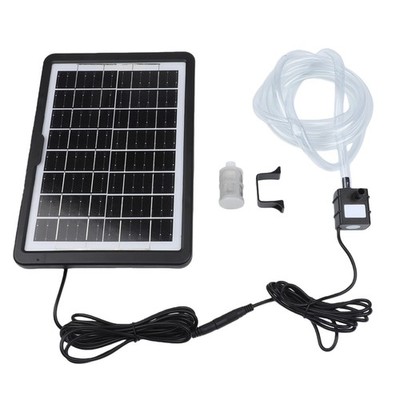 Solarbetriebene 6W Tauchpumpe mit Doppelsteckdose für bessere Luftversorgung