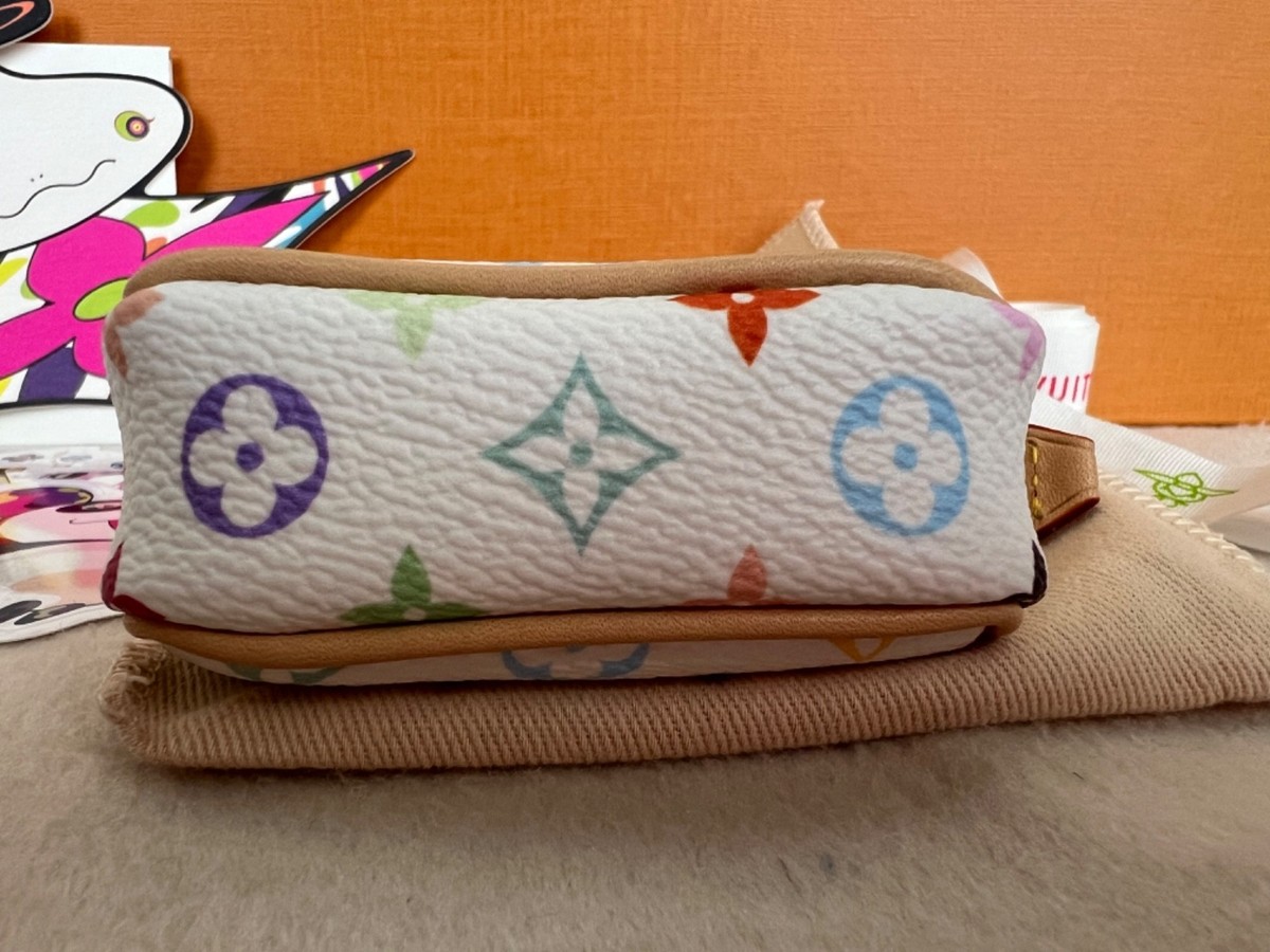 Louis Vuitton x Murakami LV x TM Micro Pochette Bag Charm White