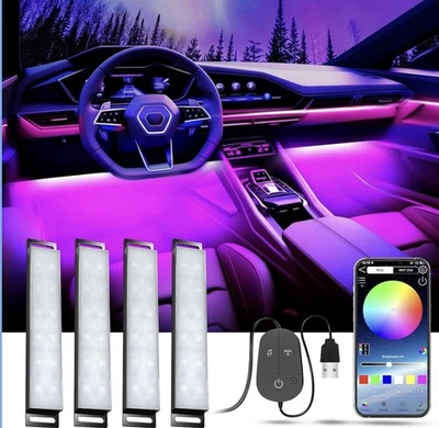 LED Innenbeleuchtung Auto, LED Ambientebeleuchtung mit APP Steuerung und - Bild 1 von 4