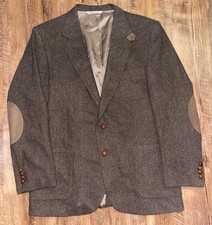 VTG Hunt Club USA Brown Tweed Wool Blazer Jac...