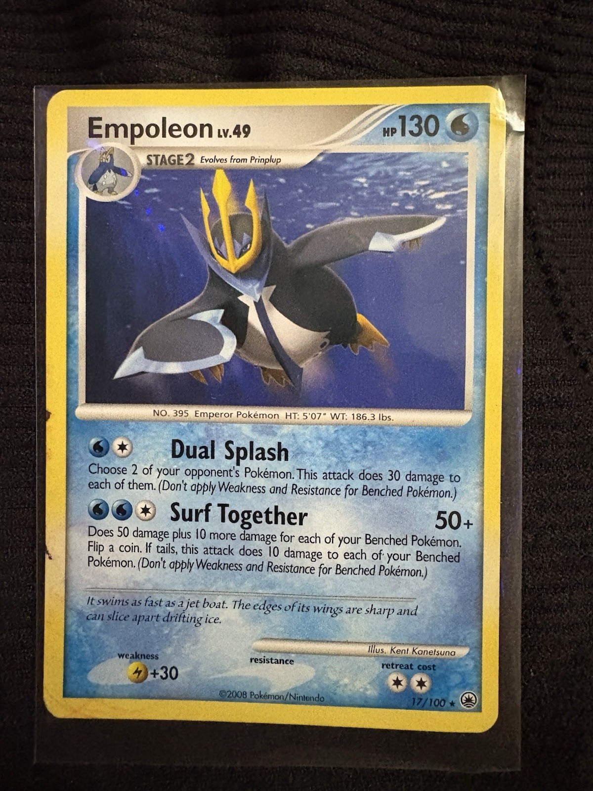 Empoleon 17/100 - Majestic Dawn - Rare - 2008 Pokémon TCG — NM NEAR MINT