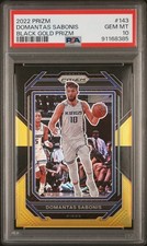 2022-23 Panini Prizm Domantas Sabonis #143 Kings Black Gold /5 PSA 10 POP 1!