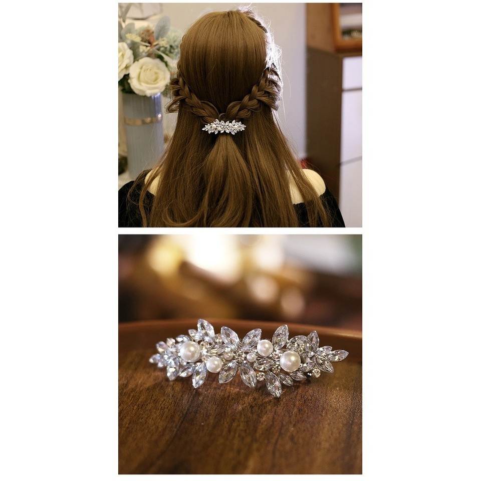 Spring Plant Clips For crystal Flower Spring Hair Clip for Women Made of Durable Zinc ...