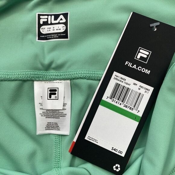 FILA Dreama Leggings Stretti da Allenamento Atletico Cropped Donna con Ritagli a Rete L